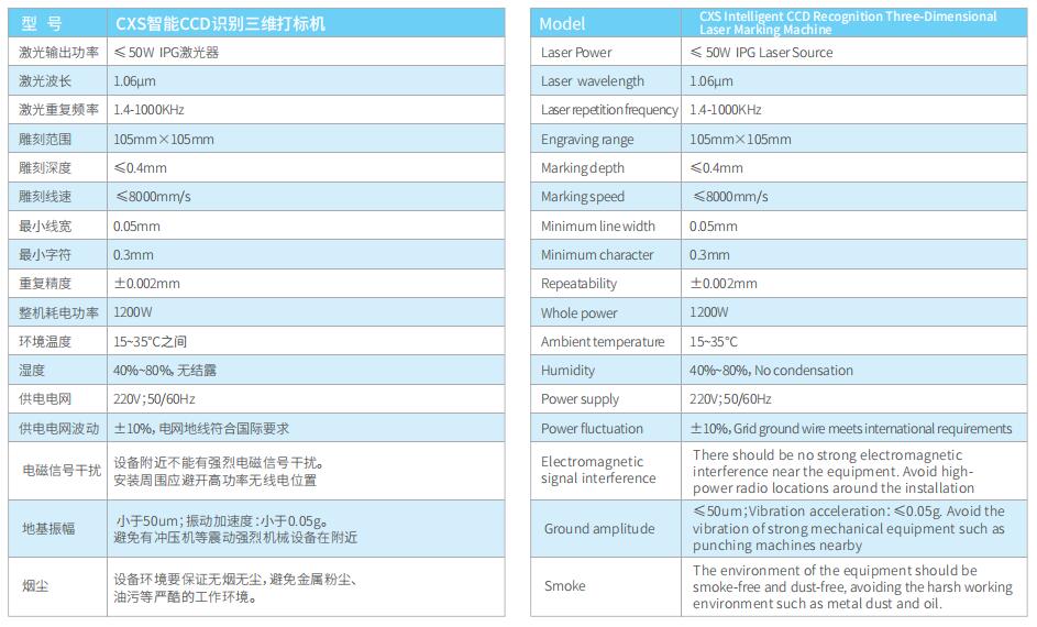 CXS智能CCD識別三維打標機